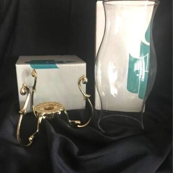 PartyLite Hurricane Glass Shade N6094 and Versailles Taper Holder P7505 - Picture 3 of 3